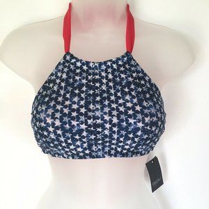 Mossimo Red White Blue Bikini Top